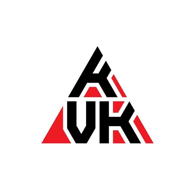 kvk triangle letter logo design with triangle shape kvk triangle logo design monogram kvk triangle vector logo template with red color kvk triangular logo simple elegant and luxurious logo