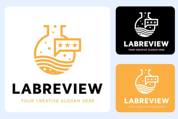 Lab Review Logo Design Template