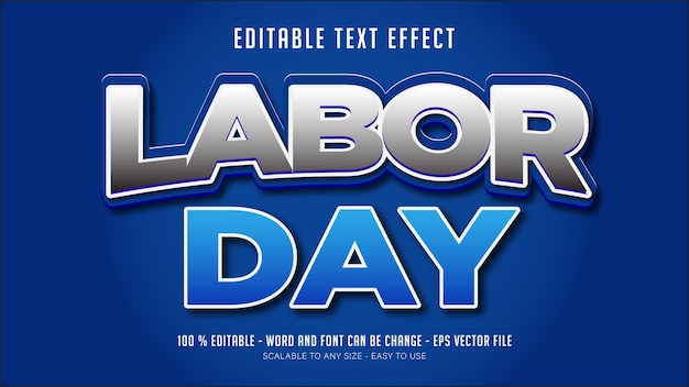 labor day editable text effect