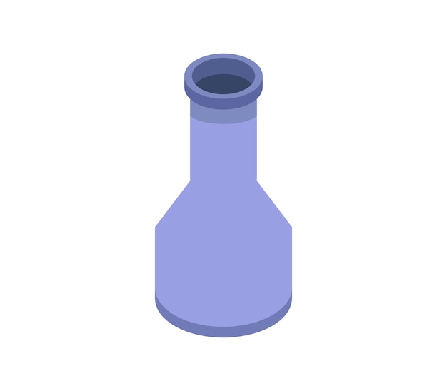 Laboratory chemical beaker isometric