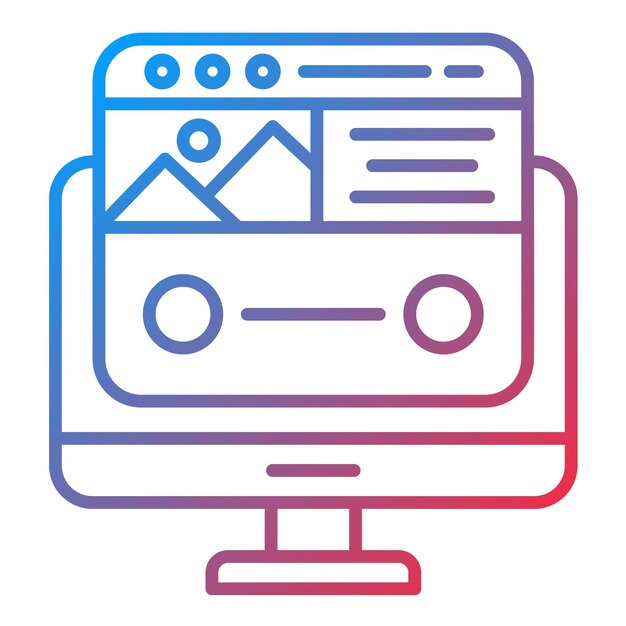 landing page icon vector image can be used for marketing