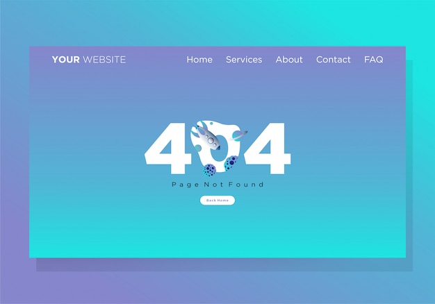 landing page template 404 erorr