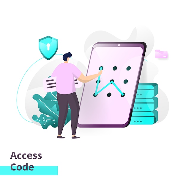Landing page template of Access Code.