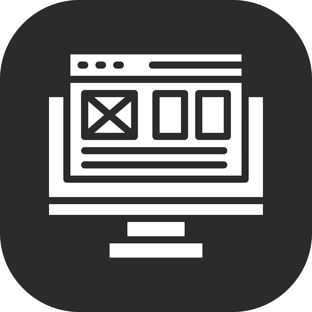 Landing Page vector icon illustration of Marketing iconset