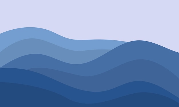 Landscape mountains vector flat illustration for background design