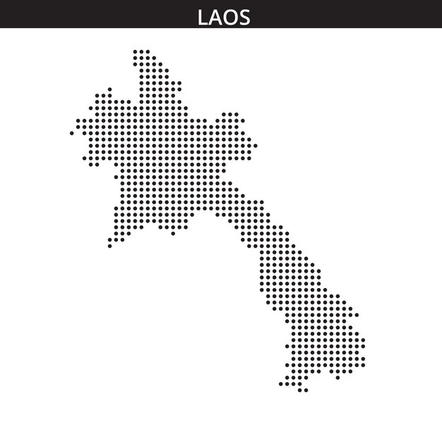 Laos map in dots