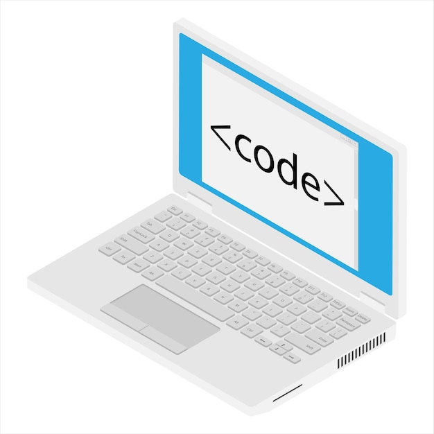 laptop coding concept web developer design programming laptop screen code