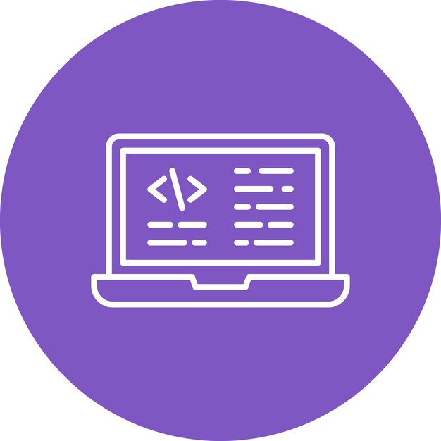 Laptop Coding icon vector image Can be used for Web Hosting