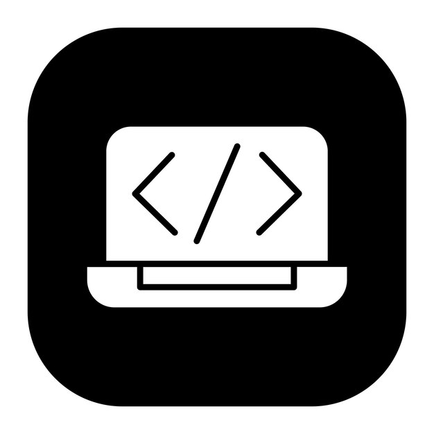 Laptop Coding Vector Illustration
