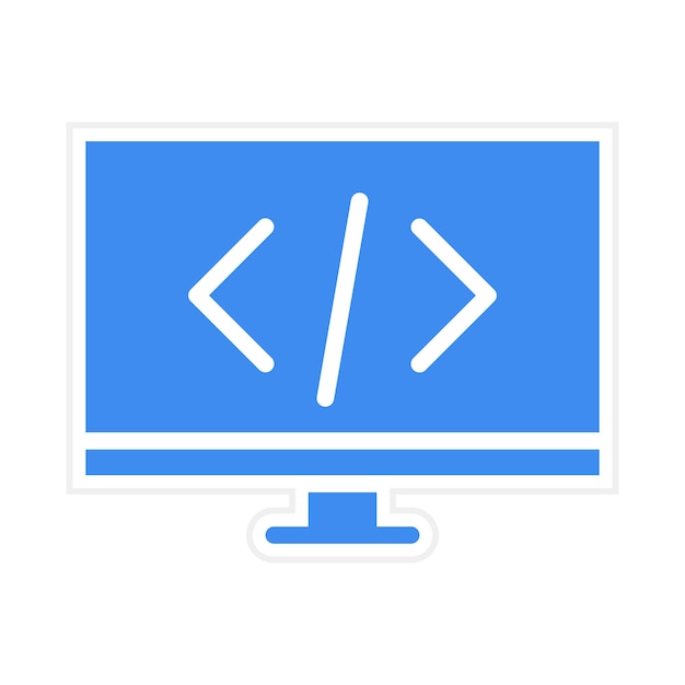 laptop coding vector illustration