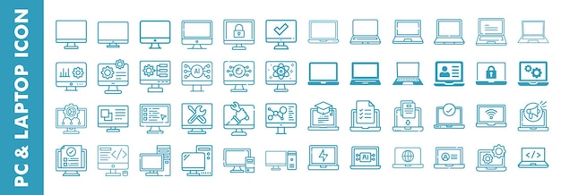 Laptop icon pack and PC icon pack