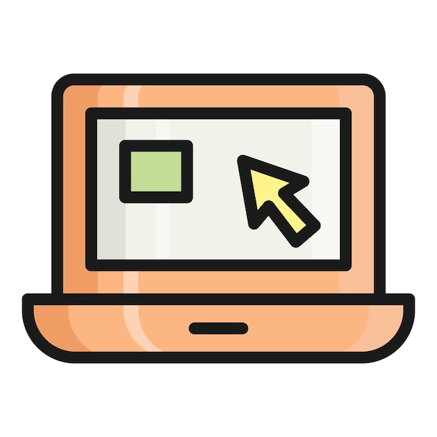 laptop vector line icon school and education icon