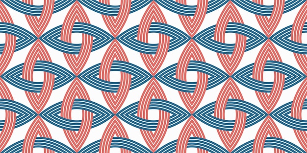 Lattice geometric seamless pattern vector design trendy retro style minimal grid tiling net linear art