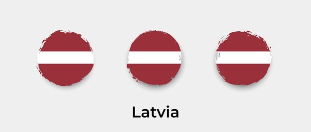 latvia flag grunge bubbles icon vector illustration