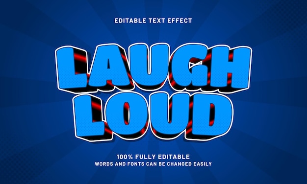 laugh loud editable text effects with a kids and game theme