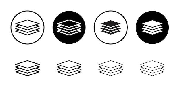 Layers icon Simple thin outline
