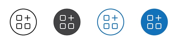 layout grid add icon flat editable icon mark set