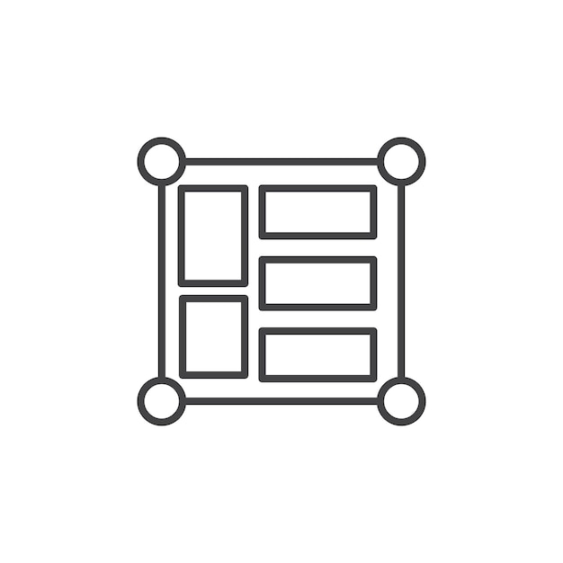 layout icon symbol mark in filled style