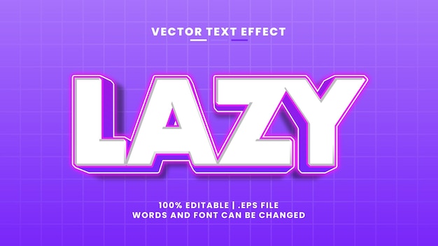 Lazy editable text effect