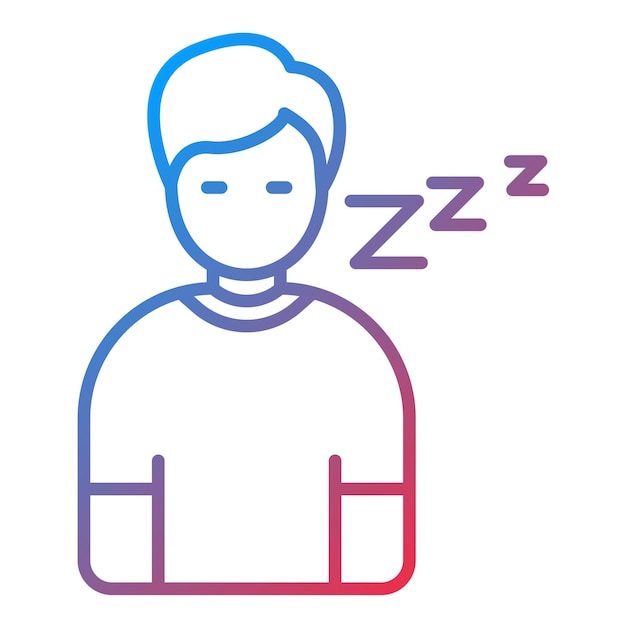 lazy icon vector image can be used for comfort
