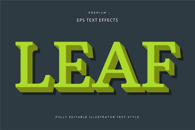 leaf 3d text effect
