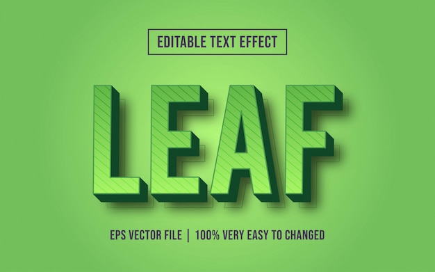 Leaf Text Effect Editable font style