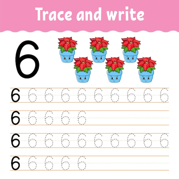learn numbers. trace and write.