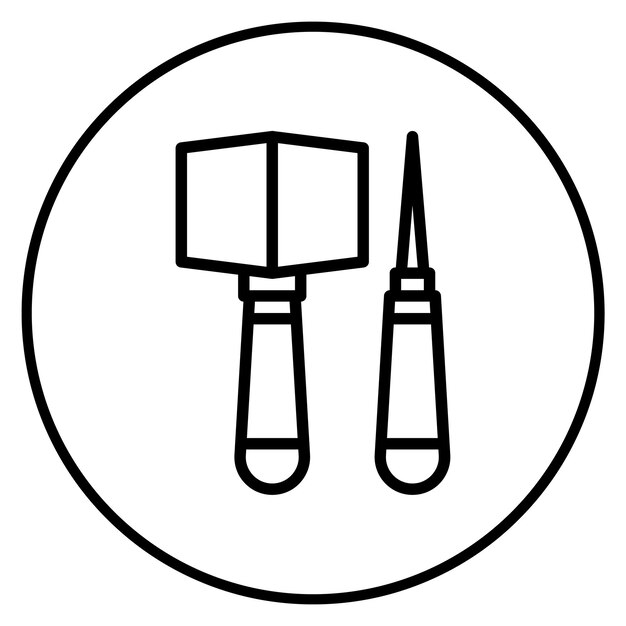 leather craft tools icon vector image can be used for crafting