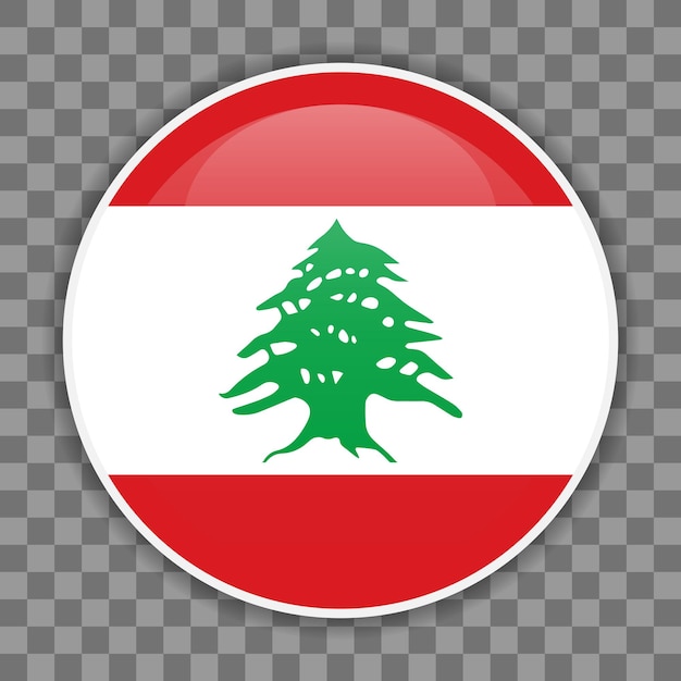 Lebanese flag icon on checkered background