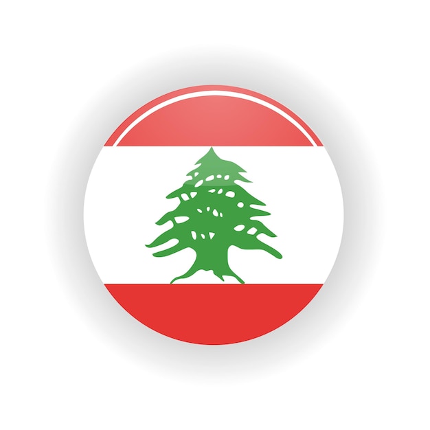 Lebanon icon circle isolated on white background Beirut icon vector illustration
