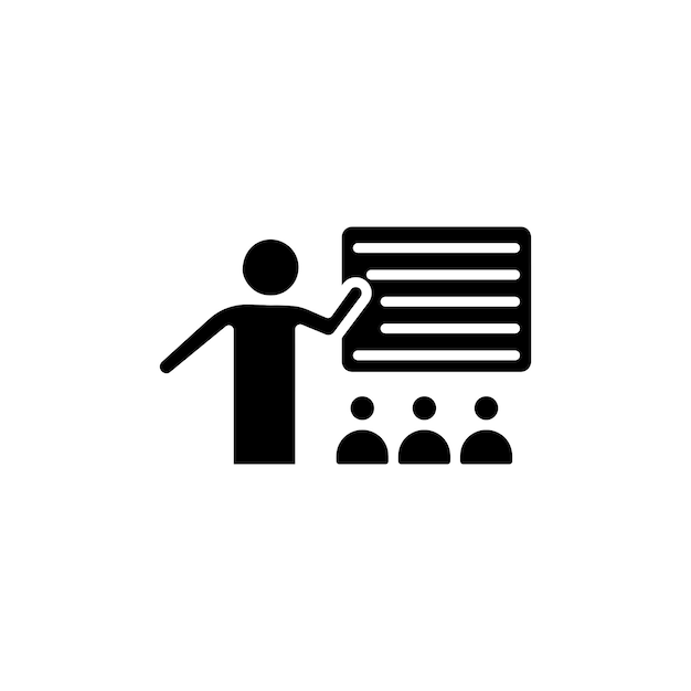 lecture line icon isolated on white background