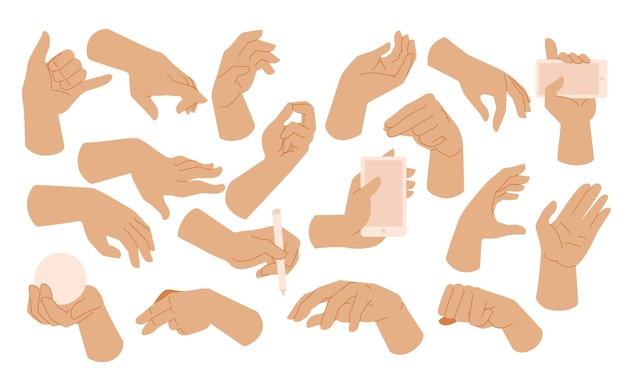 Left Hands poses Gesture holding and pointing gestures Lefthanders Day