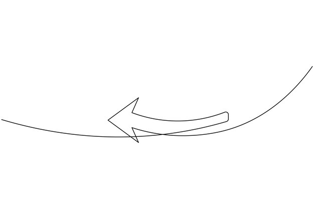 Leftward Curve Arrow