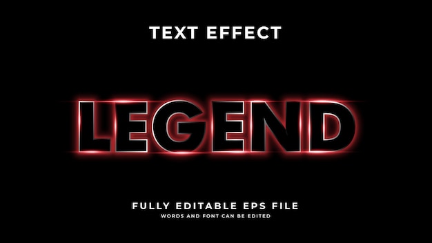 Legend light text effect style