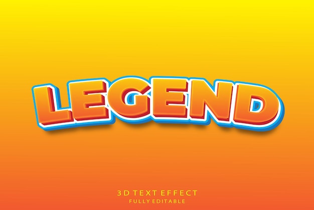 Legend luxury editable 3D vector text effect