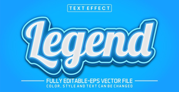 legend text style effect editable