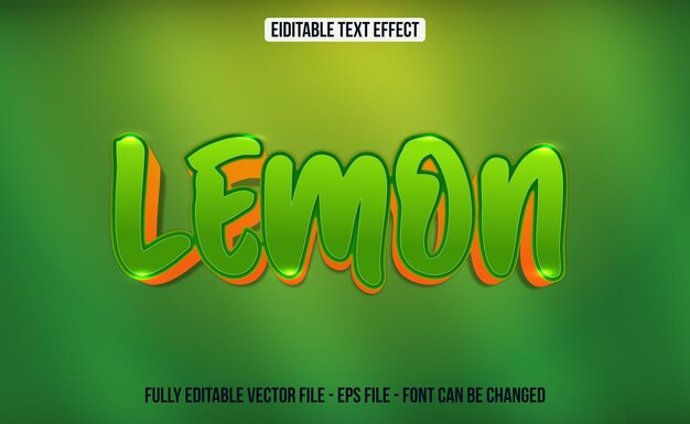 Lemon 3D Fully Editable Text Effect