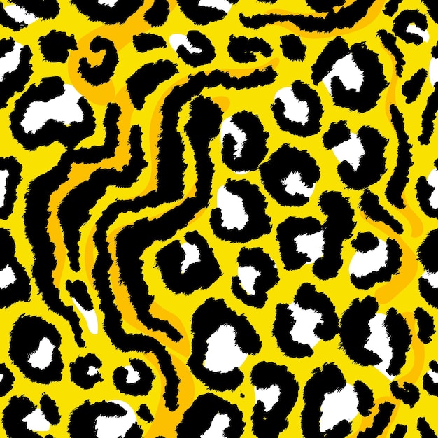 Leopard imitation seamless pattern vector illustration