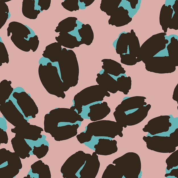 Leopard spots seamless pattern design Vector pink background wallpaper wrapping paper fabric print
