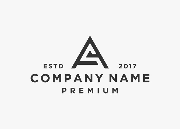 letter as or sa triangle logo design vector illustration template
