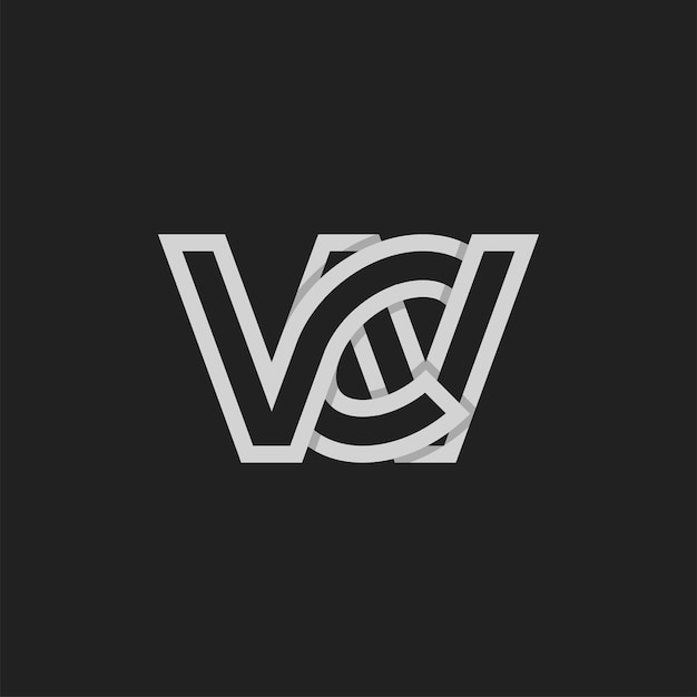 Letter CW or WC Logo Monogram Logo letter C with W combination design logo template