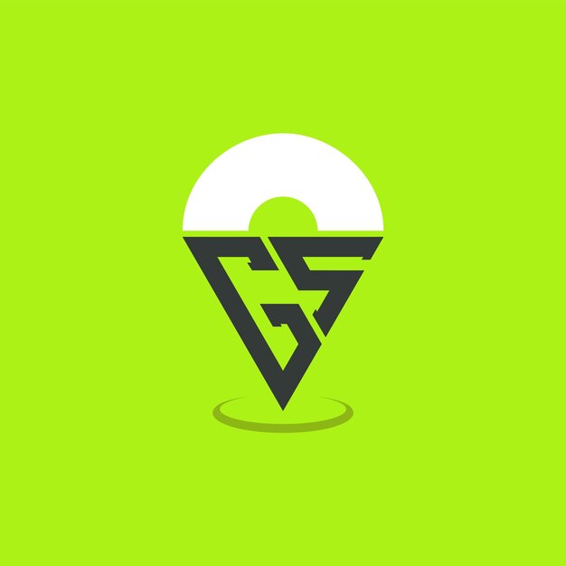 letter gs location logo design modern initials gs pinpoint logo for navigation map apps and location based businesses