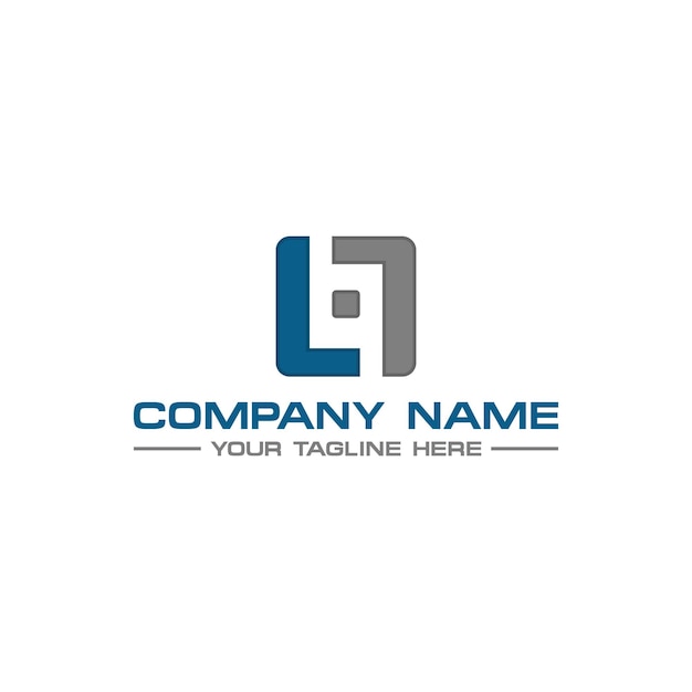 letter lf or fl logo design vector template