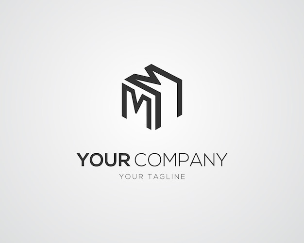 Letter MM logo design icon vector concept template