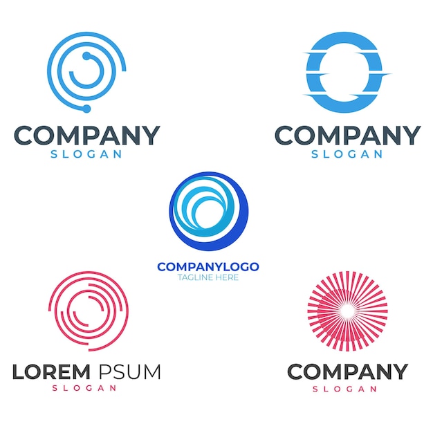 Letter O logo collection Premium Vector