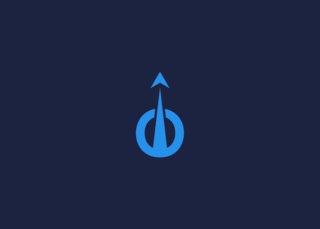 letter o with rocket logo icon design vector design template inspiration