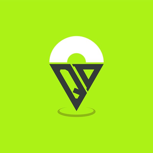 letter qd location logo design modern initials qd pinpoint logo for navigation map apps and location based businesses
