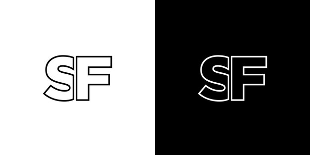 Letter S and F SF logo design template Minimal monogram initial based logotype
