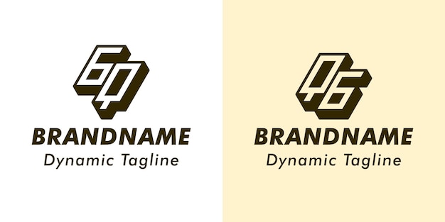 Letters GQ and QG 3D Monogram Logo Suitable for business with QG or GQ initials