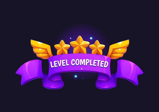 Level completed game asset app icon or badge